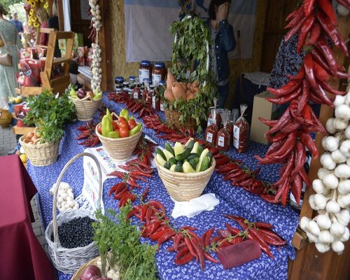 Local Hungarian market with fresh vegetables